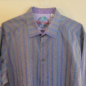 Robert Graham Long-sleeve Patterned Dress Shirt 3XL Excellent Condition